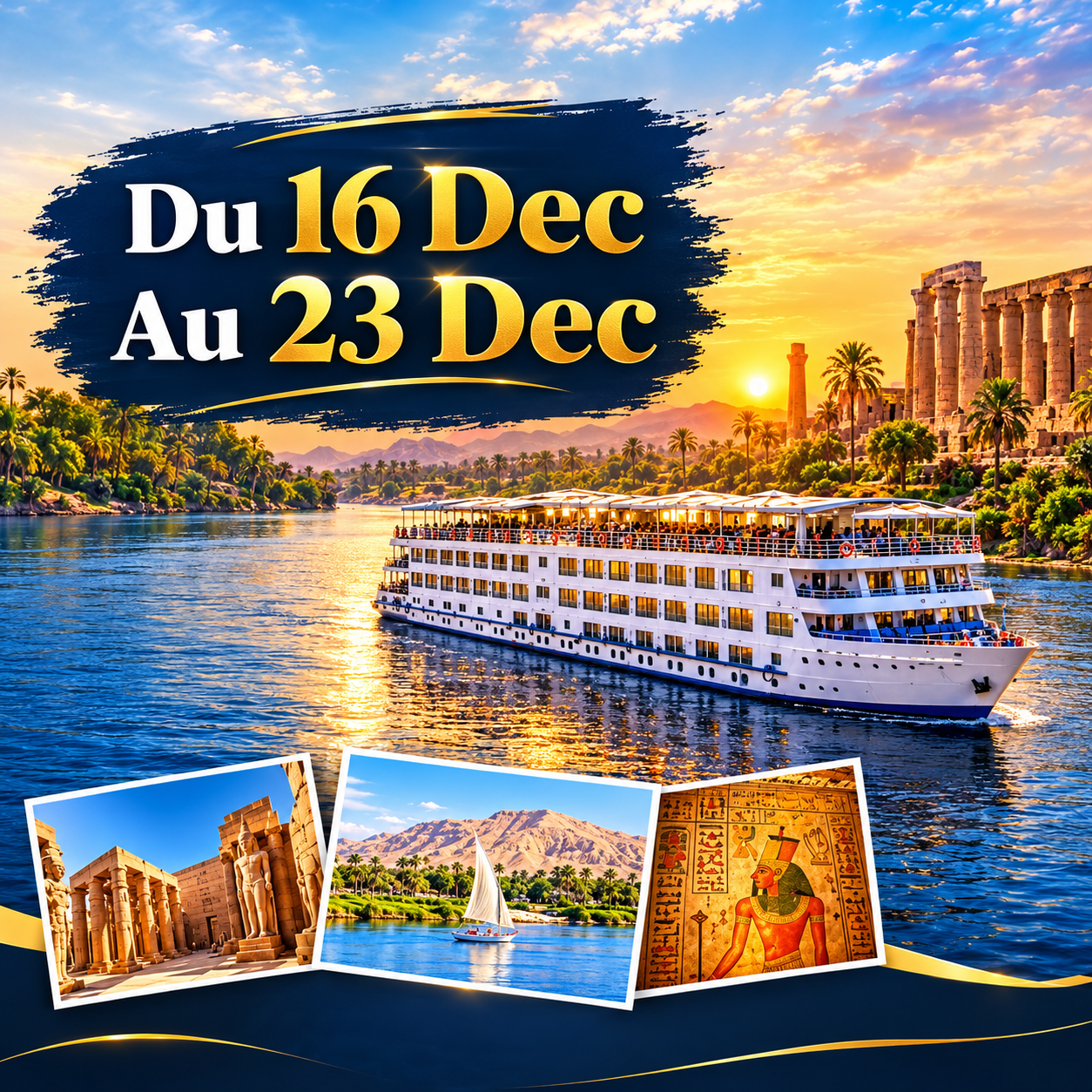 Sunrise M/S Mahrousa + Hilton Heliopolis — du 16 décembre au 23 décembre 2026 — 4970 DT