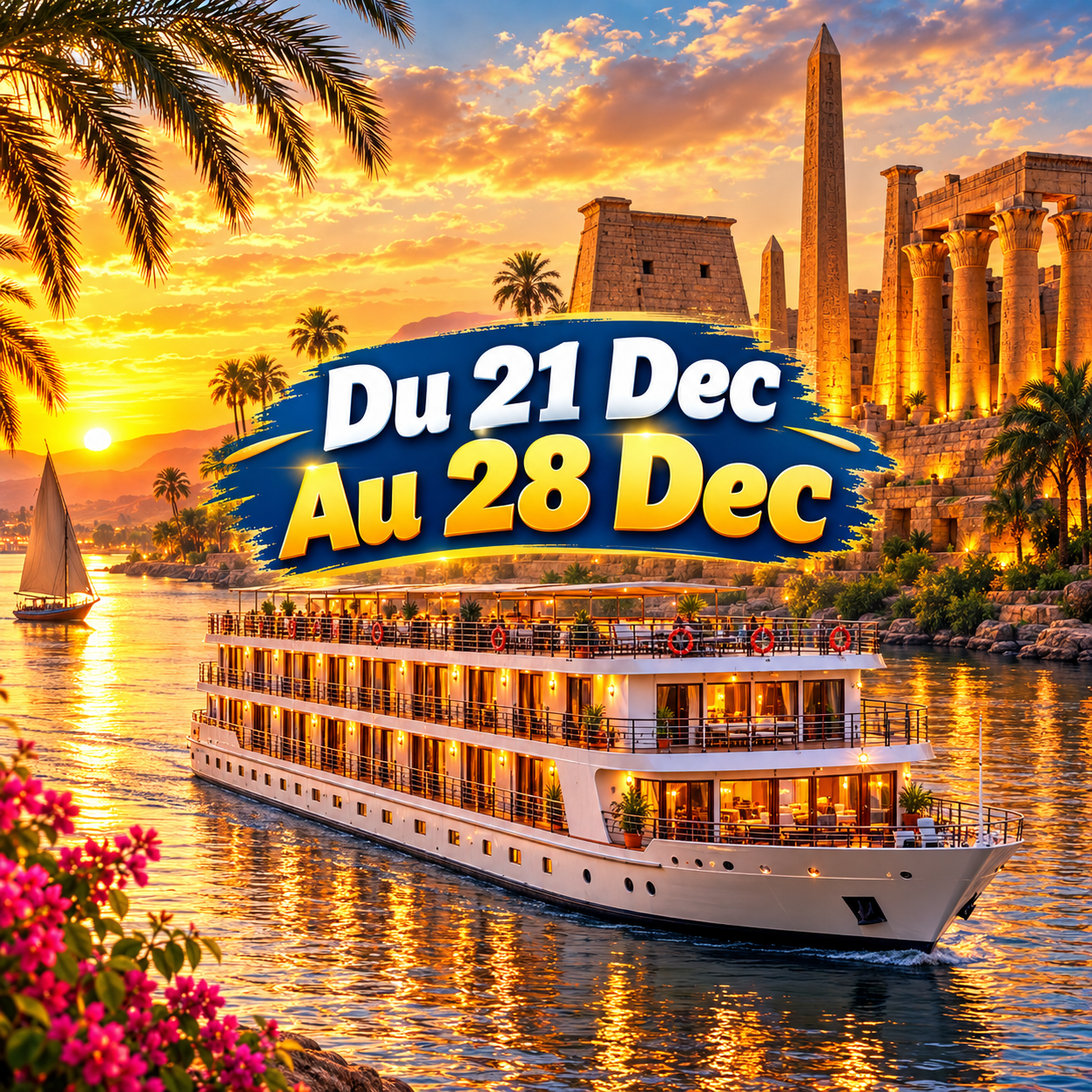 Croisière sur le Nil du 21 au 28 décembre 2026